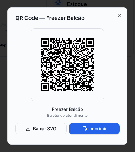 Janela do QR Code