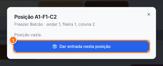 Lugar vazio selecionado